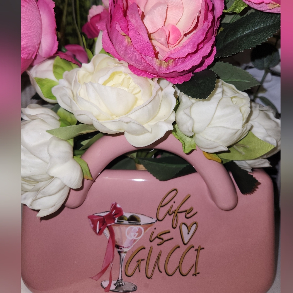 🔥Not Restock🔥 Large Ceramic Designer G Logo Vase 10" x 8" Made In USA PIck One - Picture 7 of 12